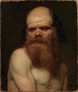 Blommer Nils Jakob Prints: Bearded man, model sketch, 1835-1853. Creator: Nils Jakob Blommer