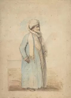 Ambassador Gallery: Bearded Man in Oriental Costume, ca. 1780. Creator: Ozias Humphry