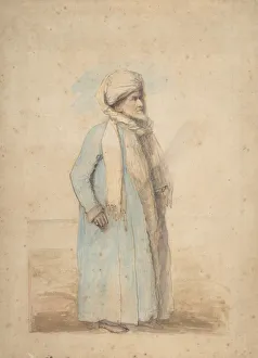Elderly Prints: Bearded Man in Oriental Costume, ca. 1780. Creator: Ozias Humphry