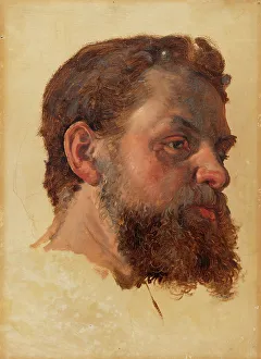 Jorgen Roed Prints: A Bearded Man. Study. Creator: Jorgen Pedersen Roed