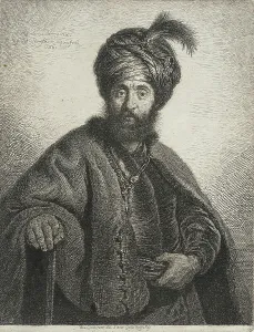 Georg Friedrich Schmidt Prints: A Bearded Man Wearing a Turban/Man in oriental Costume