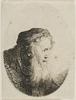 Watchfulness Prints: Bearded Old Man in a Skull Cap, n.d. Creator: Ferdinand Bol