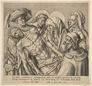 Wierix Gallery: Bearing the Body of Christ, 1586. Creator: Hieronymous Wierix