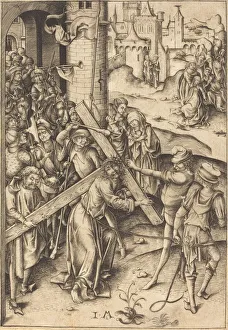 Hitting Prints: The Bearing of the Cross, c. 1480. Creator: Israhel van Meckenem