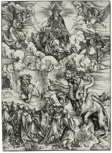 Antichrist Prints: The Beast with Two Horns Like a Lamb, c. 1497. Artist: Durer, Albrecht (1471-1528)