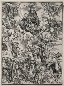 The Beast with Seven Heads and the Beast with Lambs Horns. Creator: Albrecht Dürer (German