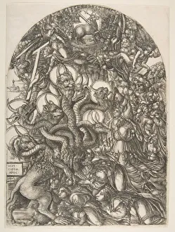 Jean Duvet Prints: The Beast with Seven Heads and Ten Horns, from the Apocalypse. n. d. Creator: Jean Duvet