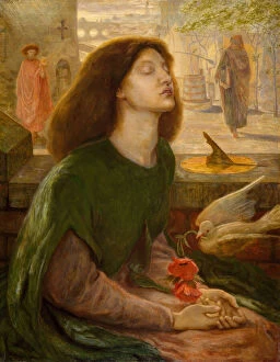 Aligheri Dante Gallery: Beata Beatrix, 1877. Creators: Dante Gabriel Rossetti, Ford Madox Brown
