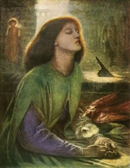 Dante Gabriel Rossetti Collection: Beata Beatrix, c1864-1870, (c1912). Artist: Dante Gabriel Rossetti
