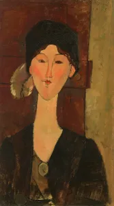 Modigliani Prints: Beatrice Hastings (in front of a door), 1915. Creator: Modigliani, Amedeo (1884-1920)