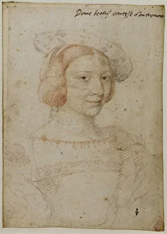 Clouet Prints: Beatrix Pacheco d Ascalana, Comtesse d Entremont. Artist: Clouet, Jean (c. 1485-1541)