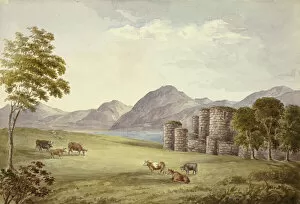 Welsh Collection: Beaumans Castle, 1845. Creator: Elizabeth Murray