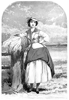 Beauties of England and Wales - A Reaper, Worcestershire - by J. Absolon - exhibited in the New Wa Creator: Unknown. Beauties of England and Wales - A Reaper, Worcestershire - by J. Absolon - exhibited in the New Wa Creator: Unknown