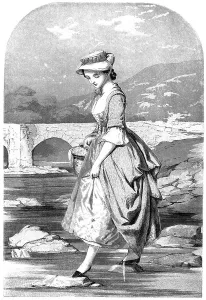 Beauties of England and Wales - The Squire's Daughter, Staffordshire - by J. Absolon - exhibited i Creator: Unknown. Beauties of England and Wales - The Squire's Daughter, Staffordshire - by J. Absolon - exhibited i Creator: Unknown