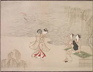 Beauties at the Seashore, c. 1765-1792. Creator: Ippitsusai Buncho (Japanese)