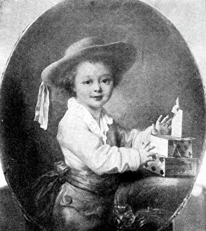 Francois Hubert Prints: Beautiful Children at the Grafton Gallery: The House of Cards