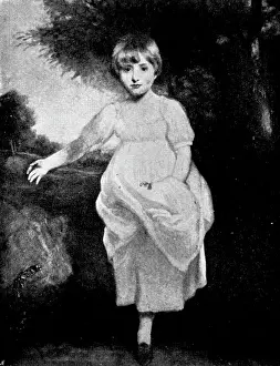 Georg Meisenbach Prints: Beautiful Children at the Grafton Gallery: Miss Harriet Cholmondeley - John Hoppner