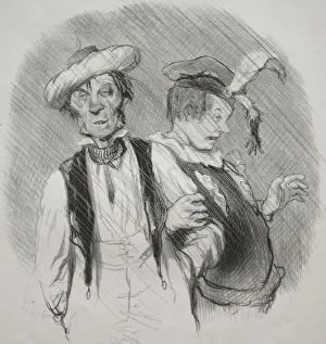 Honoredaumier French Prints: The beautiful days of life, plate 18: Mardi gras, 1844. Creator: Honore Daumier (French