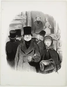 Honoredaumier French Prints: The Beautiful Days of Life, plate 59: When ones portrait is at the Salon, 1845. Creator