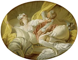 Stocking Prints: The Beautiful Servant, mid-18th-early 19th century. Creator: Jean-Honore Fragonard