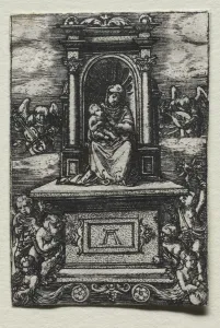 Albrecht Altdorfer German Prints: The Beautiful Virgin of Ratisbon on an Altar