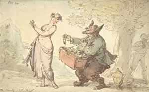 Beauty and the Beast, 18th-19th century. Creator: Attributed to Thomas Rowlandson