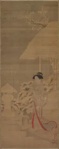 Kokan Shiba Prints: Beauty (Bijin) in the Snow, late 18th-early 19th century. Creator: Kokan Shiba (Japanese