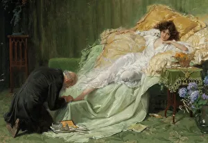 Toilette Prints: Beauty cult - The pedicure, 1903. Creator: Clementz, Hermann (1852-1930)