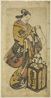 Cats Collection: Beauty Playing with Cat and Kitten, early 18th century. Creator: Unknown