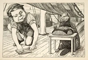 Beaver Prints: The Beaver kept looking the opposite way pub. 1876. Creator: Henry Holiday (1839 - 1927)