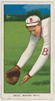 Catching Gallery: Beck, Boston, National League, from the White Border series (T206) for the American Tob