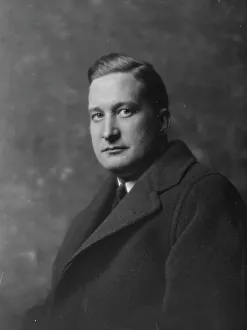 Side Parting Prints: Beck, Charles, Mr. portrait photograph, 1915 Dec. or 1916 Jan. Creator: Arnold Genthe