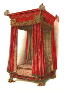 Macquoid Prints: Bed, 1905. Artist: Shirley Slocombe