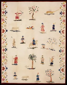 Linen Collection: Bed Curtain, United States, c. 1720. Creator: Unknown