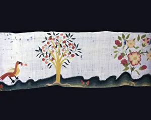 Linen Prints: Bed Curtain and Valance, United States, 1750/1800. Creator: Unknown