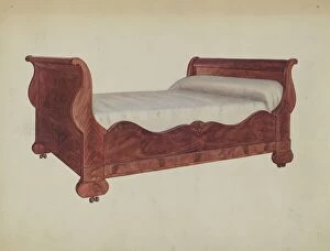 Wood Carving Gallery: Bed Double, 1935 / 1942. Creator: Virginia Kennady
