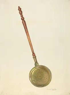 Sarkis Erganian Prints: Bed Warming Pan, 1935 / 1942. Creator: Sarkis Erganian