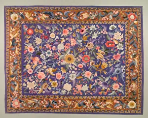 1644 1912 Prints: Bedcover, 1800s - 1900s. Creator: Unknown