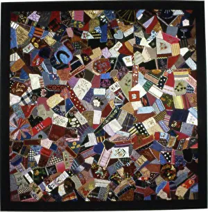Backed With Cotton Plain Weave Prints: Bedcover (Altered or Unfinished Crazy Quilt)