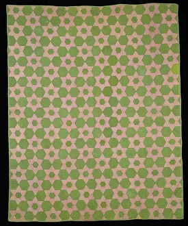 Star Motif Prints: Bedcover (Bride's Quilt), United States, 1868. Creator: Sarah Catherine McClanahan