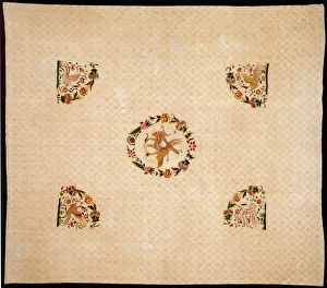 Bedspread Gallery: Bedcover, England, c. 1720. Creator: Unknown