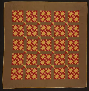 Bedcover (Jacobs Ladder quilt), United States, 19th century. Creator: Unknown