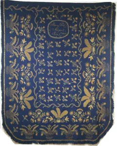 Wool Twill Weave Prints: Bedcover, New York, 1824. Creator: Mercy Post