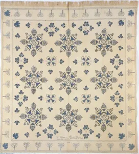 Chain Stitch Gallery: Bedcover, New York, 1854. Creator: Unknown