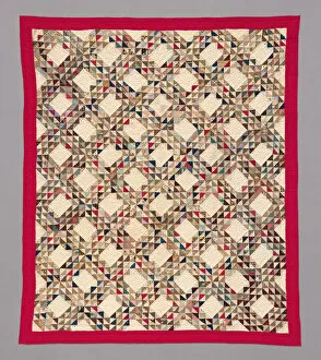 Bedspread Gallery: Bedcover ('Ocean Wave'Quilt), United States, c. 1883