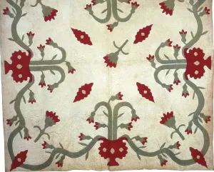 Cotton Plain Weave Prints: Bedcover, Ohio, 1855. IMAGE QUALITY? Creator: Harden, Sarah J