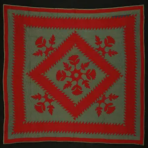Pennsylvanian Prints: Bedcover ('Sawtooth or Jagged Square Quilt)
