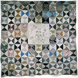 Geometric Motif Prints: Bedcover, United States, 1795/1820. Creator: Mary Jones