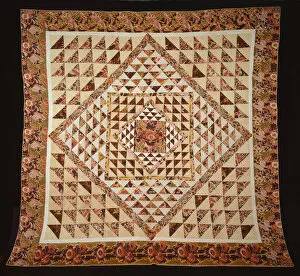 Patchwork Quilt Gallery: Bedcover, United States, 1820 / 50. Creator: Unknown
