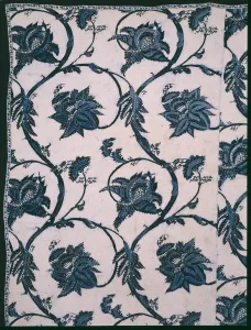 Floral Print Prints: Bedcover, United States, c. 1790. Creator: Unknown